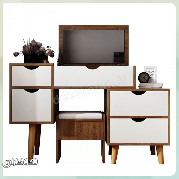 میز آرایش مدل MZ129 دکوکاران | میز آرایش MDF ضد خش و ضد لک با طراحی مدرن