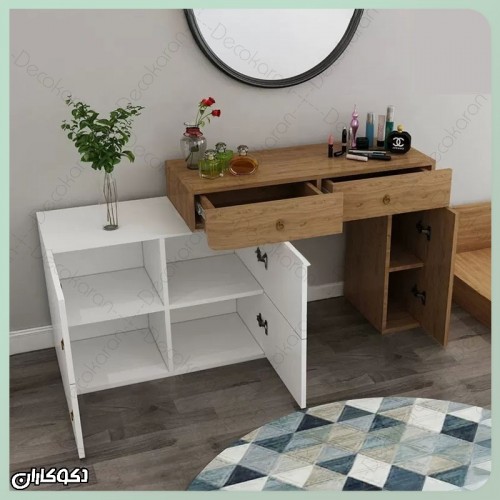میز آرایش متحرک + آینه دکوکاران مدل MZ122