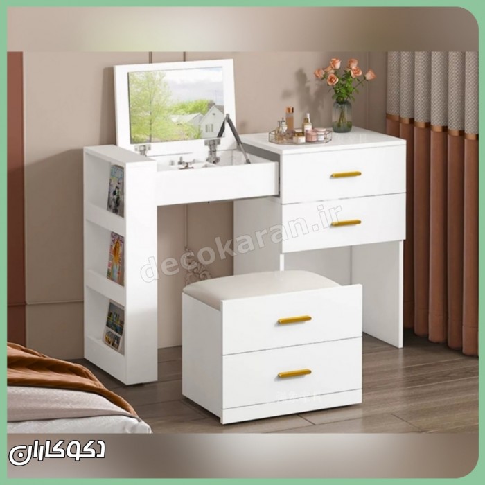 میز آرایش متحرک مدل mz144 دکوکاران؛ ترکیب نظم، مدرنیته و شخصی‌سازی