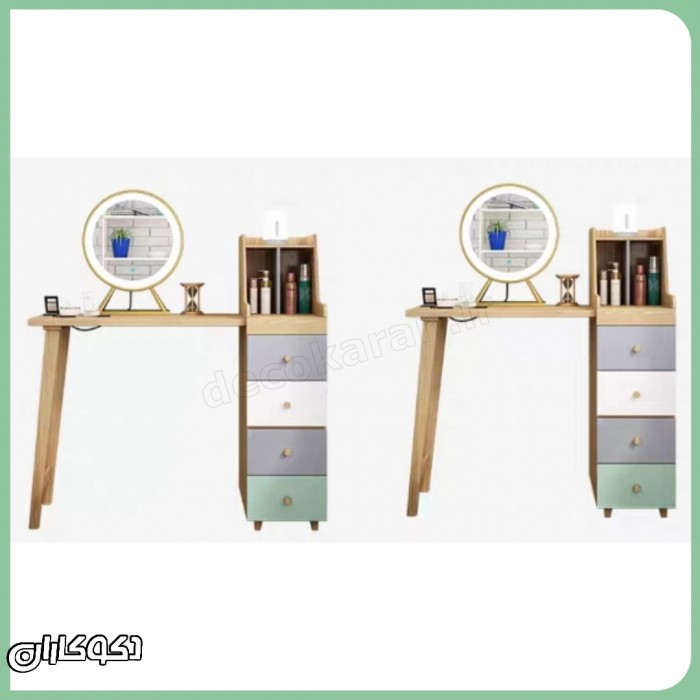 میز آرایش متحرک مدل mz145 دکوکاران با بدنه MDF ضد خش و قابل سفارشی‌سازی