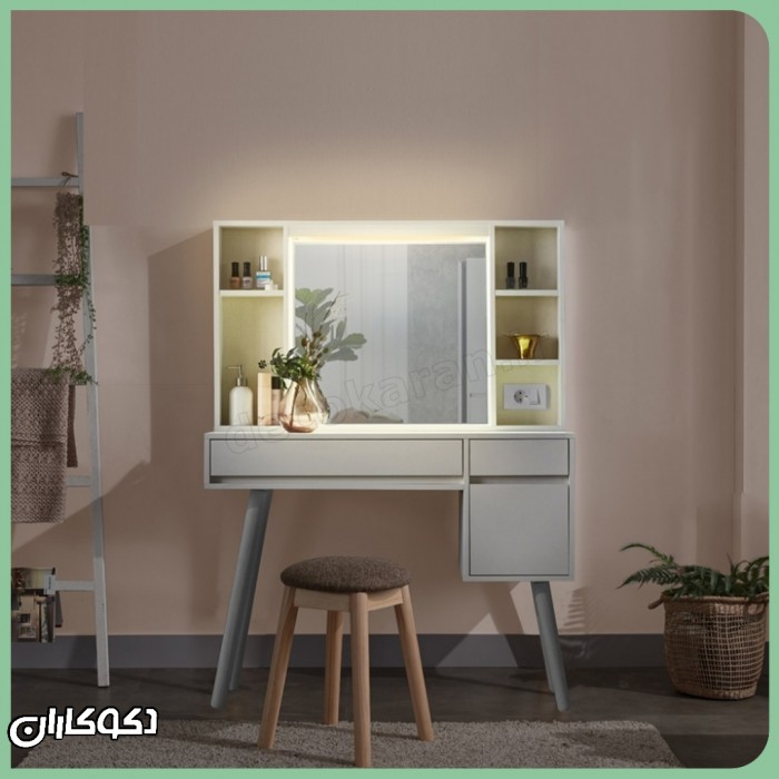 میز آرایش مدل MZ148 دکوکاران؛ ترکیبی از نظم، دوام و طراحی مدرن