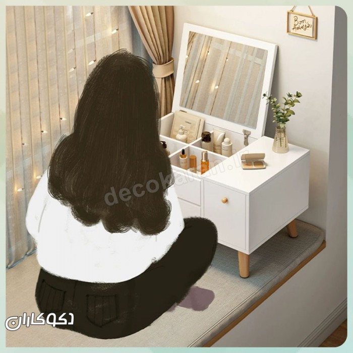 میز آرایش رومیزی مینیمال دکوکاران مدل MZ136
