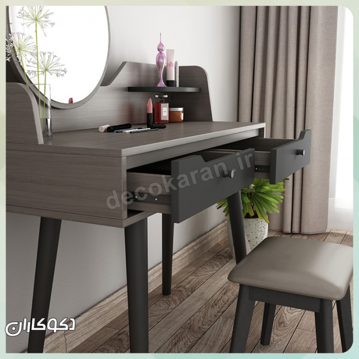 میز آرایش مدل MZ138 دکوکاران – ترکیب طراحی مدرن با کیفیت ممتاز MDF ضد خش