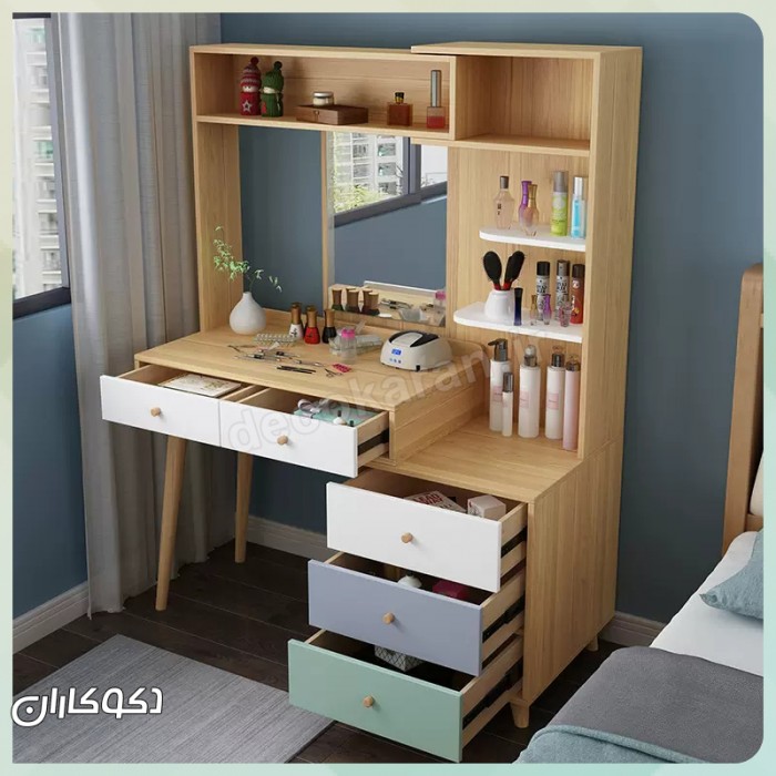 میز آرایش مدل MZ131 دکوکاران؛ انتخابی مدرن و کاربردی برای اتاق خواب