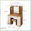 میز آرایش مدل MZ132 دکوکاران | میز آرایش MDF ضد خش، کشوی ریلی، پاف اسفنجی