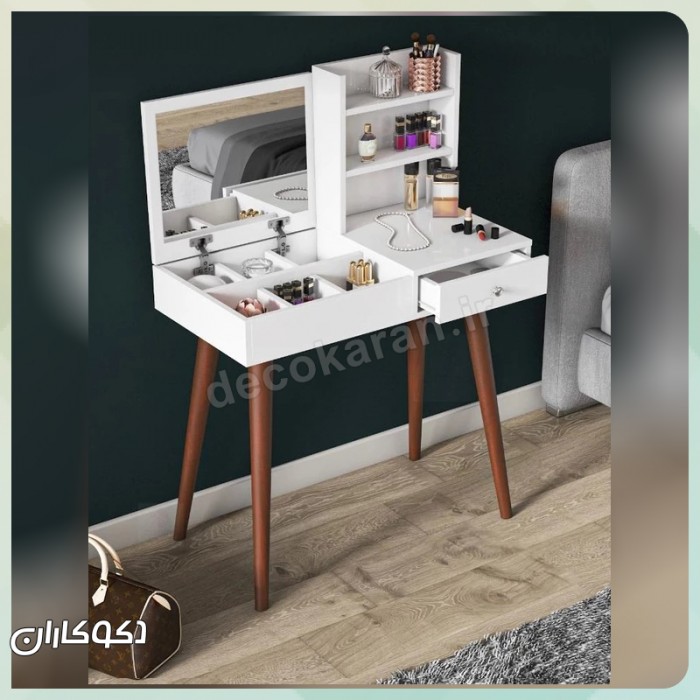 میز آرایش مدل MZ133 دکوکاران | خرید میز آرایش MDF ضد خش و مدرن