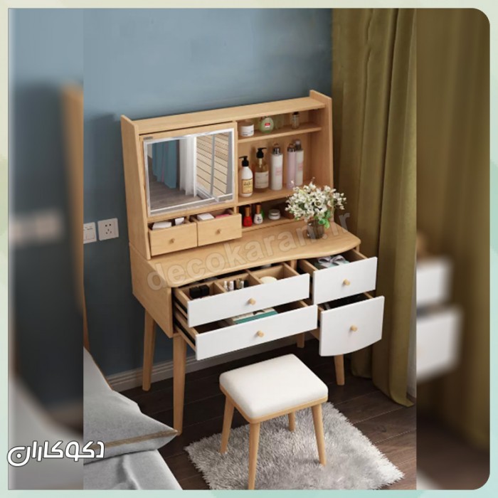 میز آرایش مدل MZ105 دکوکاران: انتخابی ایده‌آل برای زیبایی و نظم