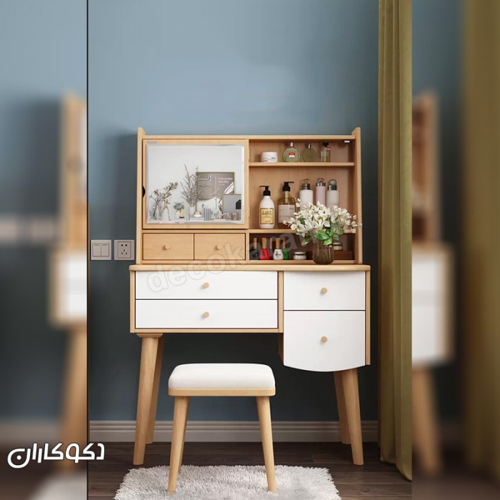 میز آرایش مدل MZ105 دکوکاران: انتخابی ایده‌آل برای زیبایی و نظم