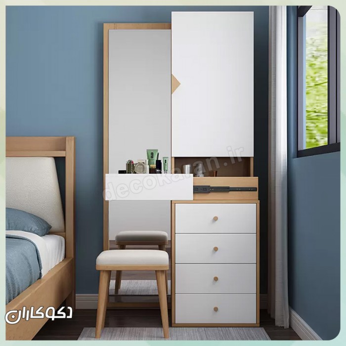 میز آرایشی شیک و کاربردی مدل MZ107 از دکوکاران - ترکیب زیبایی و کارایی