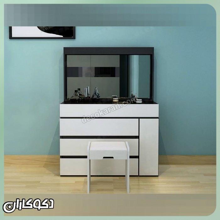 میز آرایش متحرک مدل MZ101 دکوکاران: زیبایی و کارایی در یک قاب