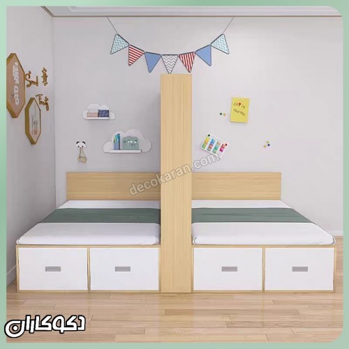 تخت خواب دوقلو مدل TK121  تخت خواب دوقلو مدل TK121