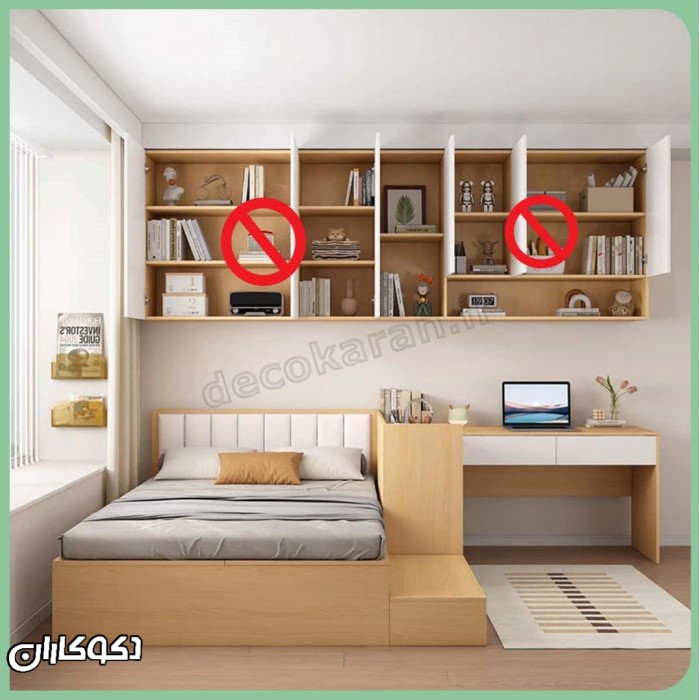 تخت خواب + میز تحریر دکوکاران مدل T144