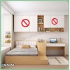 تخت خواب + میز تحریر دکوکاران مدل T144