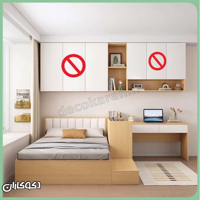 تخت خواب + میز تحریر دکوکاران مدل T144