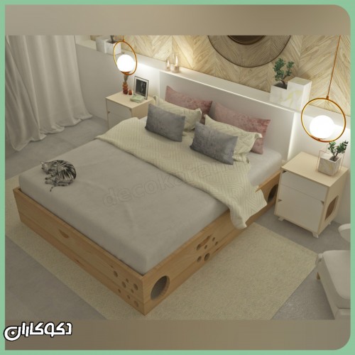 تختخواب + ماز گربه ای دکوکاران مدل T141