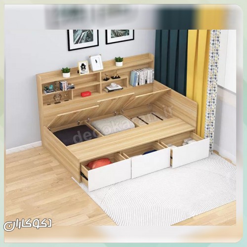 تختخواب کتابخانه دار دکوکاران مدل T111