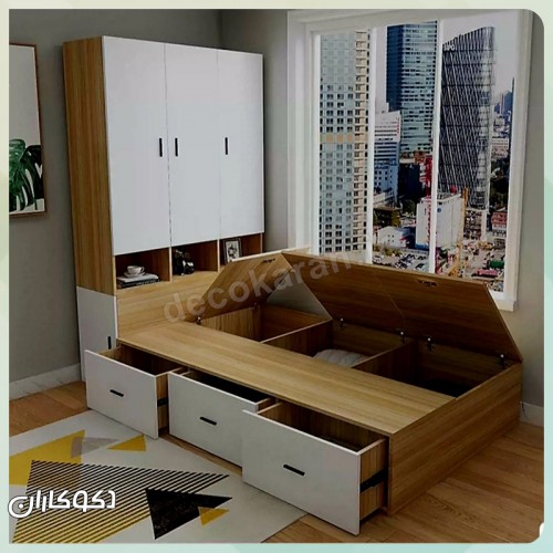 تخت کمددار دکوکاران مدل Tk107