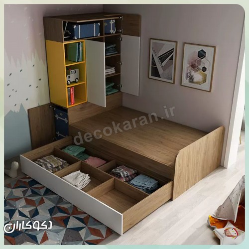تخت کمد دار دکوکاران مدل tk111