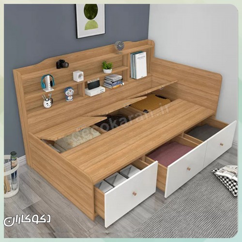 تختخواب کتابخانه دار دکوکاران مدل T114