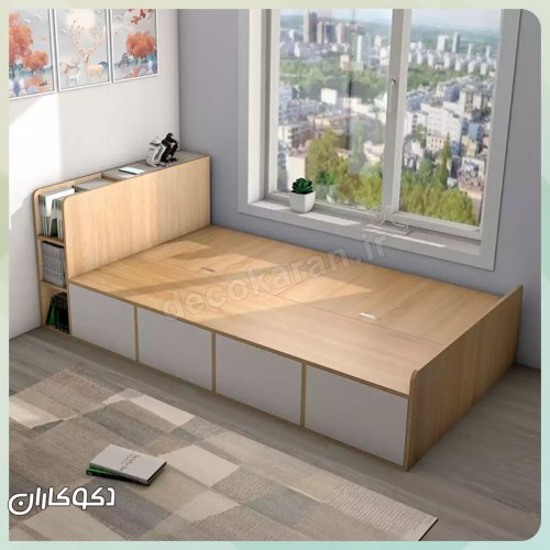 تختخواب کتابخانه دار دکوکاران مدل T101