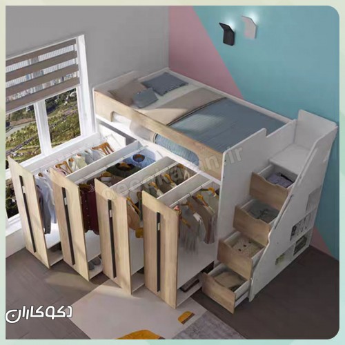 تخت کمد دار دکوکاران مدل Tk108