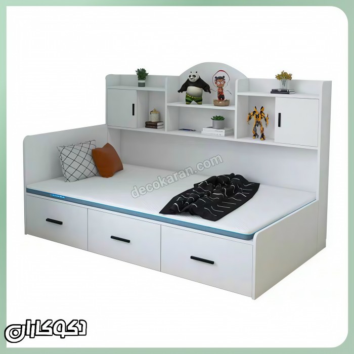 تخت خواب کتابخانه دار مدل T146