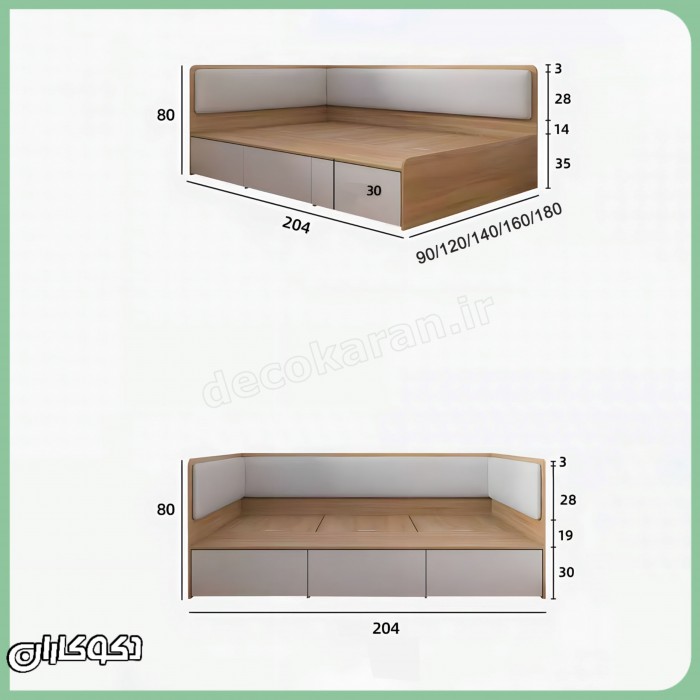 تختخواب دکوکاران مدل T131