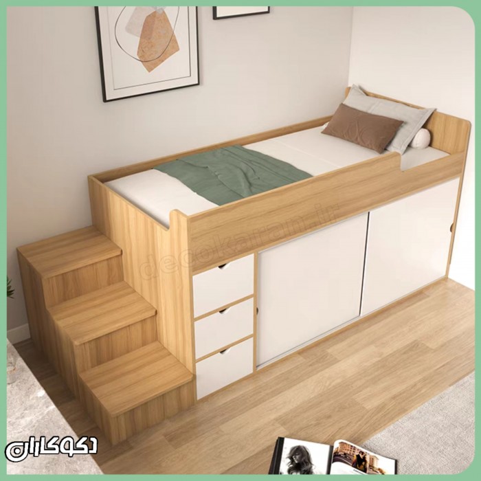 تختخواب کمددار دکوکاران مدل TK120