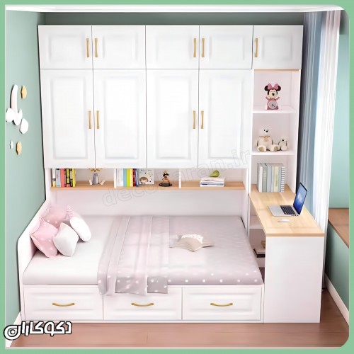 تخت کمد دار دکوکاران مدل Tk117