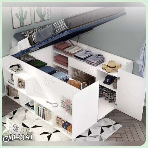 تختخواب کمددار دکوکاران مدل TK115