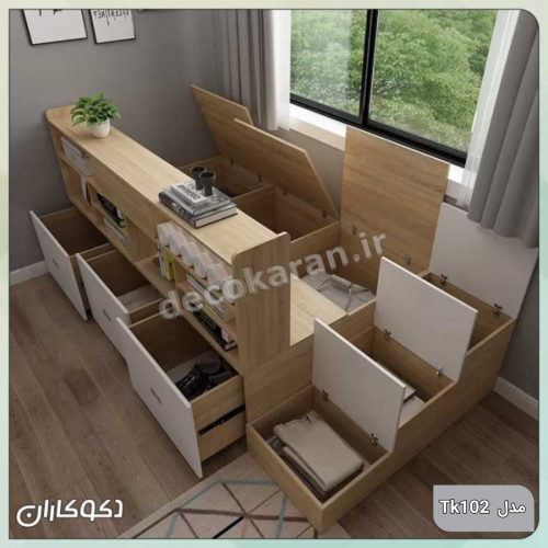 تخت کمد دار دکوکاران مدل Tk102