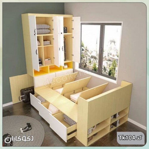 تخت کمد دار دکوکاران مدل Tk104