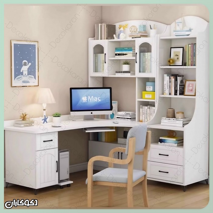 میز تحریر کتابخانه دار دکوکاران مدل MTK102