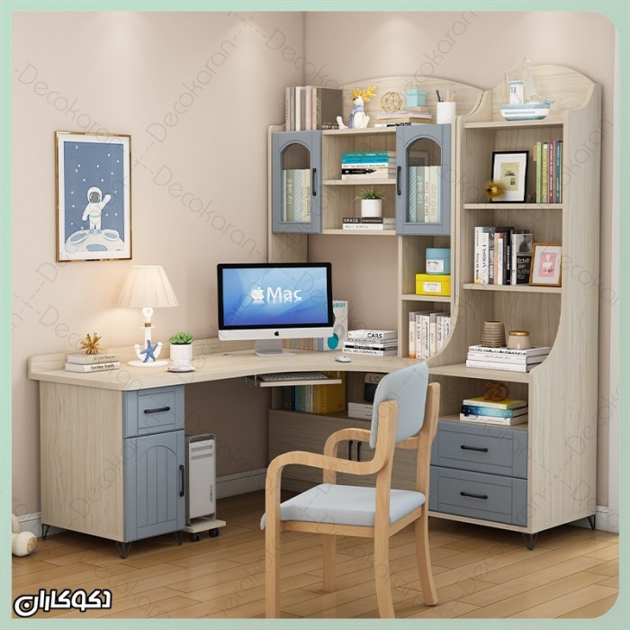 میز تحریر کتابخانه دار دکوکاران مدل MTK102