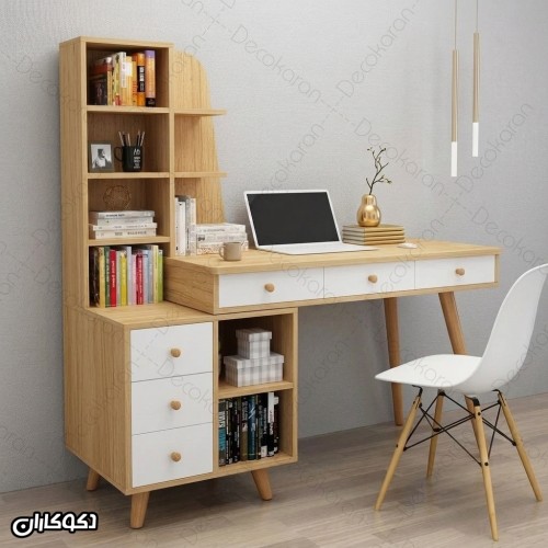 خرید میز تحریر کتابخانه دار مدل MTK101 دکوکاران