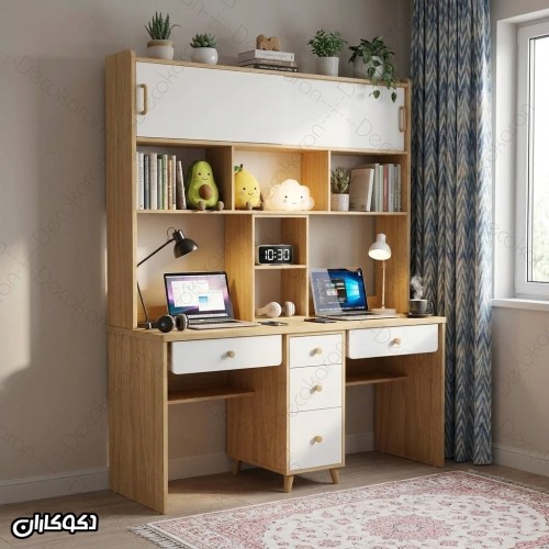 میز تحریر کتابخانه دار دو نفره MTK108 دکوکاران
