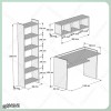 میز تحریر کتابخانه دار دکوکاران با بدنه MDF ضد خش و طراحی مدرن