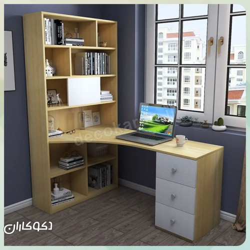 میز تحریر کتابخانه دار دکوکاران مدل MTK133
