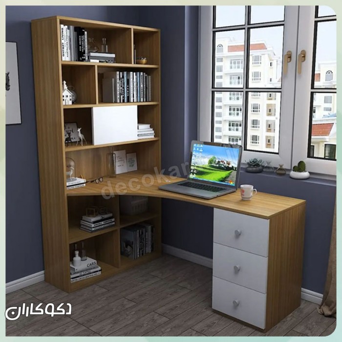 میز تحریر کتابخانه دار دکوکاران مدل MTK133