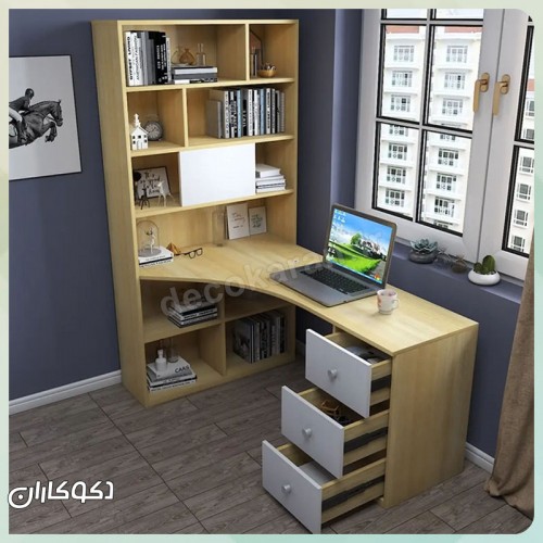 میز تحریر کتابخانه دار دکوکاران مدل MTK133