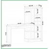 میز تحریر کتابخانه دار دکوکاران مدل MTK147