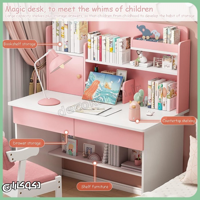 میز تحریر کتابخانه دار دکوکاران مدل MTK157