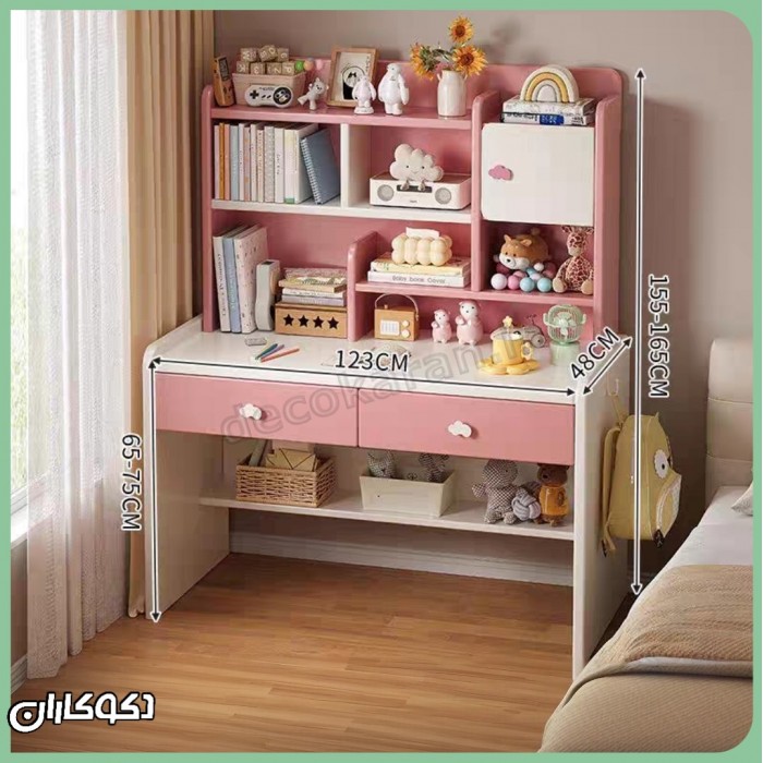 میز تحریر کتابخانه دار دکوکاران مدل MTK158