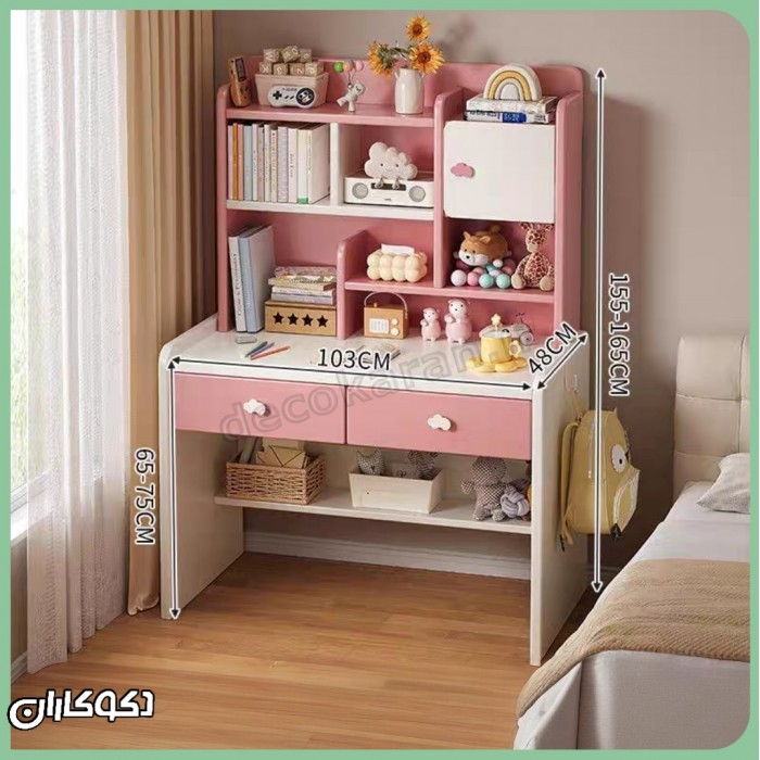 میز تحریر کتابخانه دار دکوکاران مدل MTK158