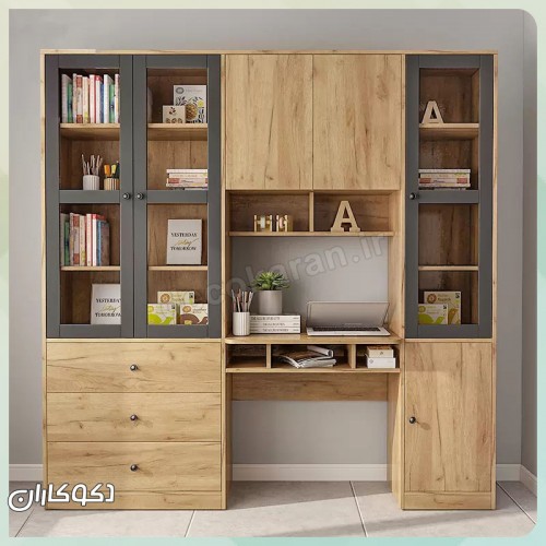 میز تحریر کتابخانه دار دکوکاران مدل MTK142