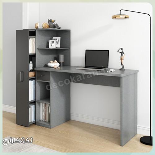 میز تحریر و کتابخانه چرخدار دکوکاران مدل MTK144
