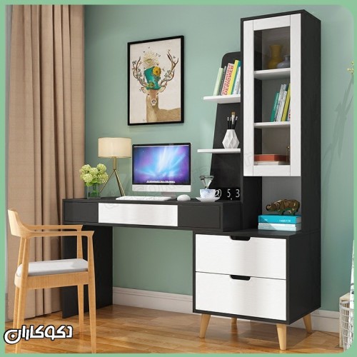 میز تحریر کتابخانه دار دکوکاران مدل MTK154