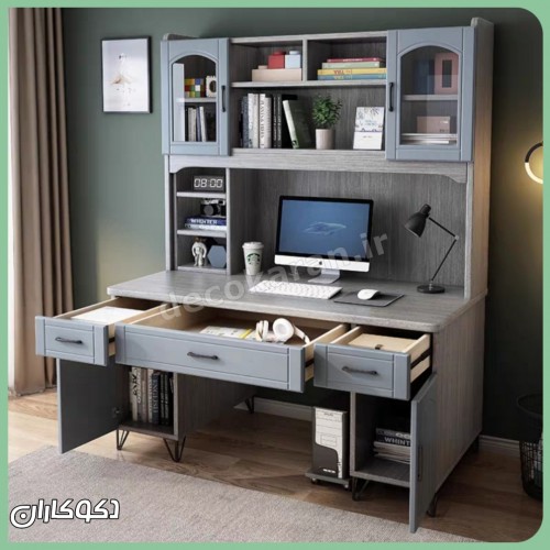 میز تحریر کتابخانه دار دکوکاران مدل MTK104