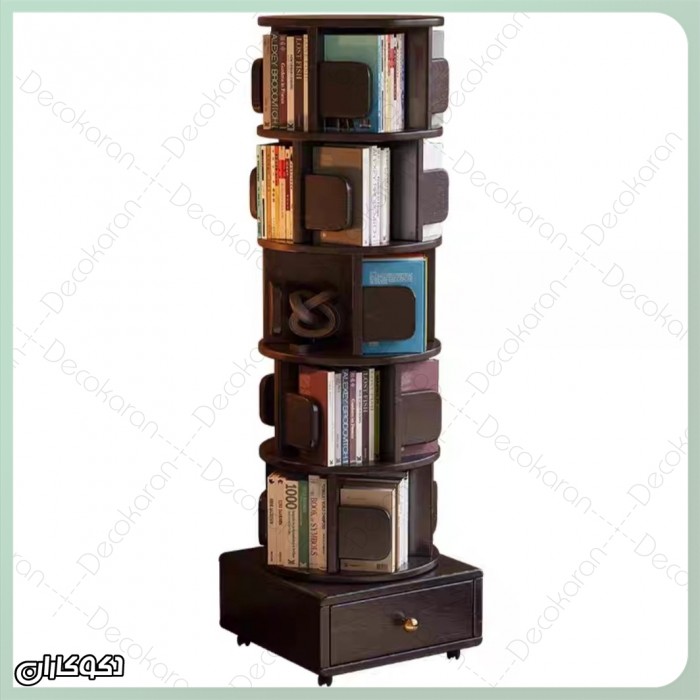 کتابخانه گردان چند طبقه؛ ترکیبی از زیبایی، کارایی و دکوراسیون مدرن
