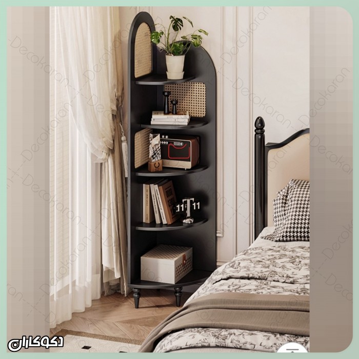 کتابخانه کنج حصیری دکوکاران | خرید هوشمندانه برای فضای شما